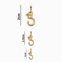 Bubbly Arabic Letter Sheen Pendant