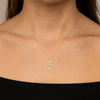 Letter I Pendant with Aquamarine