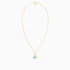 Letter A Pendant with Aquamarine