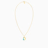 Letter D Pendant with Aquamarine