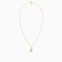 Letter Z Pendant with Aquamarine