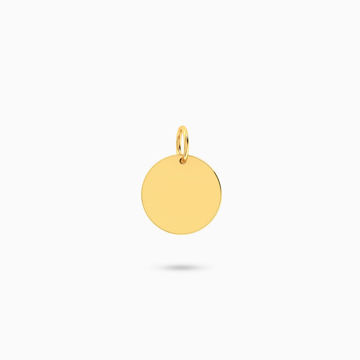 moon Circle Engraving Pendan