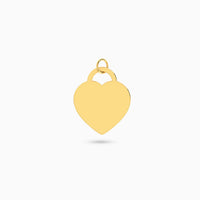Heart lock Engraving Pendant