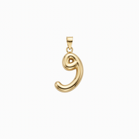 Bubbly Arabic Letter Waw Pendant