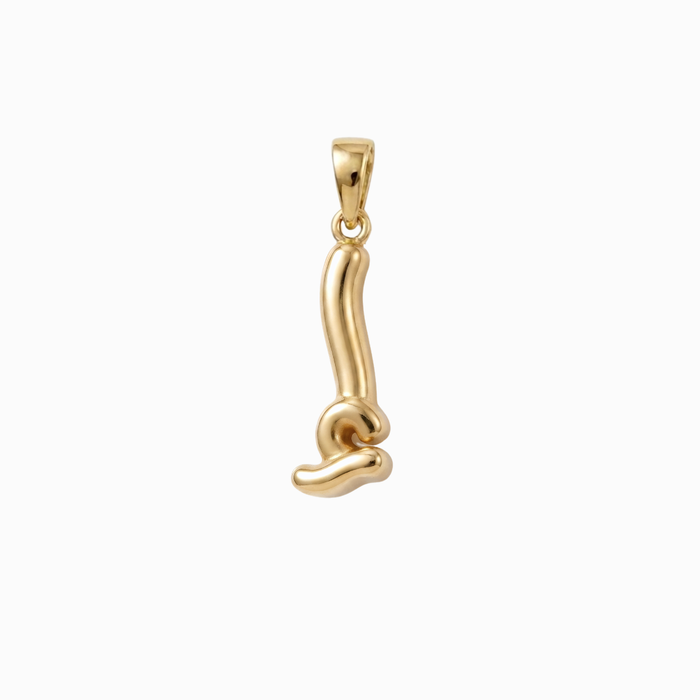 Bubbly Arabic Letter Alif Kasra Pendant