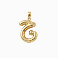 Bubbly Arabic Letter Jeem Pendant