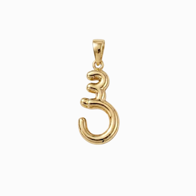 Bubbly Arabic Letter Seen Pendant