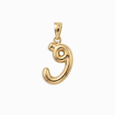 Bubbly Arabic Letter Faa Pendant
