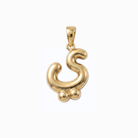 Bubbly Arabic Letter Yaa Pendant