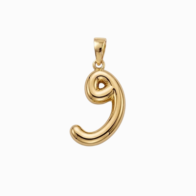 Bubbly Arabic Letter Waw Pendant