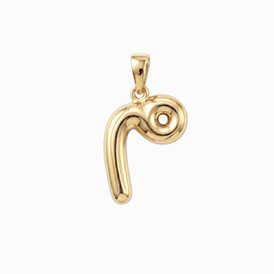 Bubbly Arabic Letter Meem Pendant