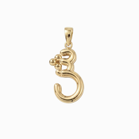 Bubbly Arabic Letter Sheen Pendant