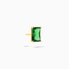 Ridge Stud Earring Green Emerald