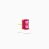 Ridge Stud Earring Pink Tourmaline