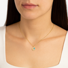 Letter O Pendant with Aquamarine