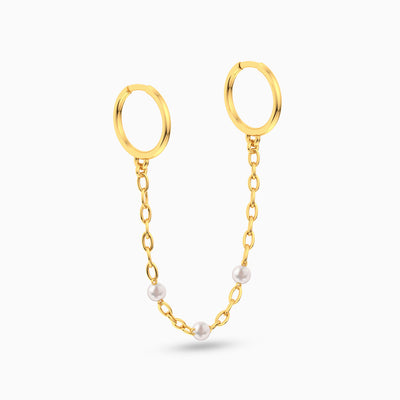 Trace Double Hoop Earring