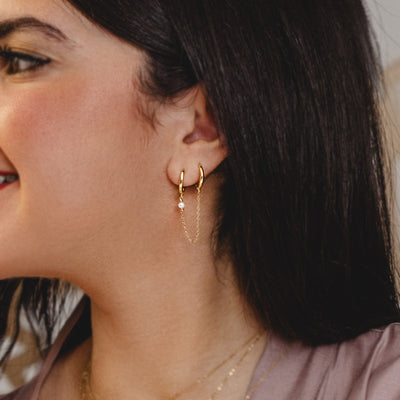 Wave Double Hoop Earring