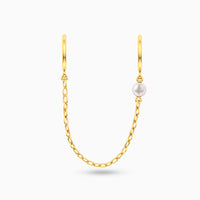 wave chain Earring