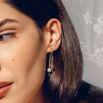 Dot Link  Earring