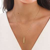 Edge Line Engraving Pendant Small