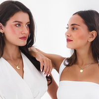 Moon & Crescent Split Engraving Pendant