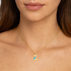 Letter Z Pendant with Aquamarine